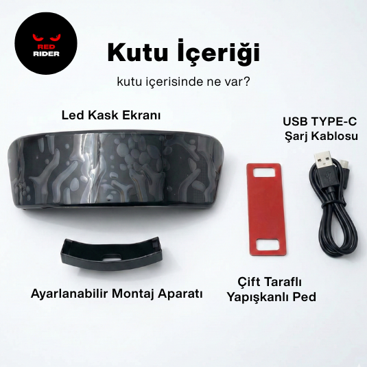RedRider™Led Kask Ekranı